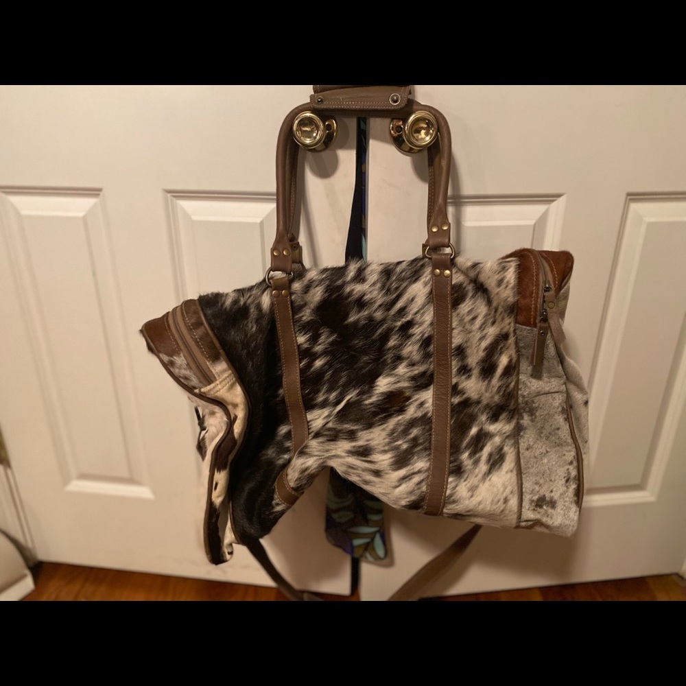 Cowhide duffel bag!